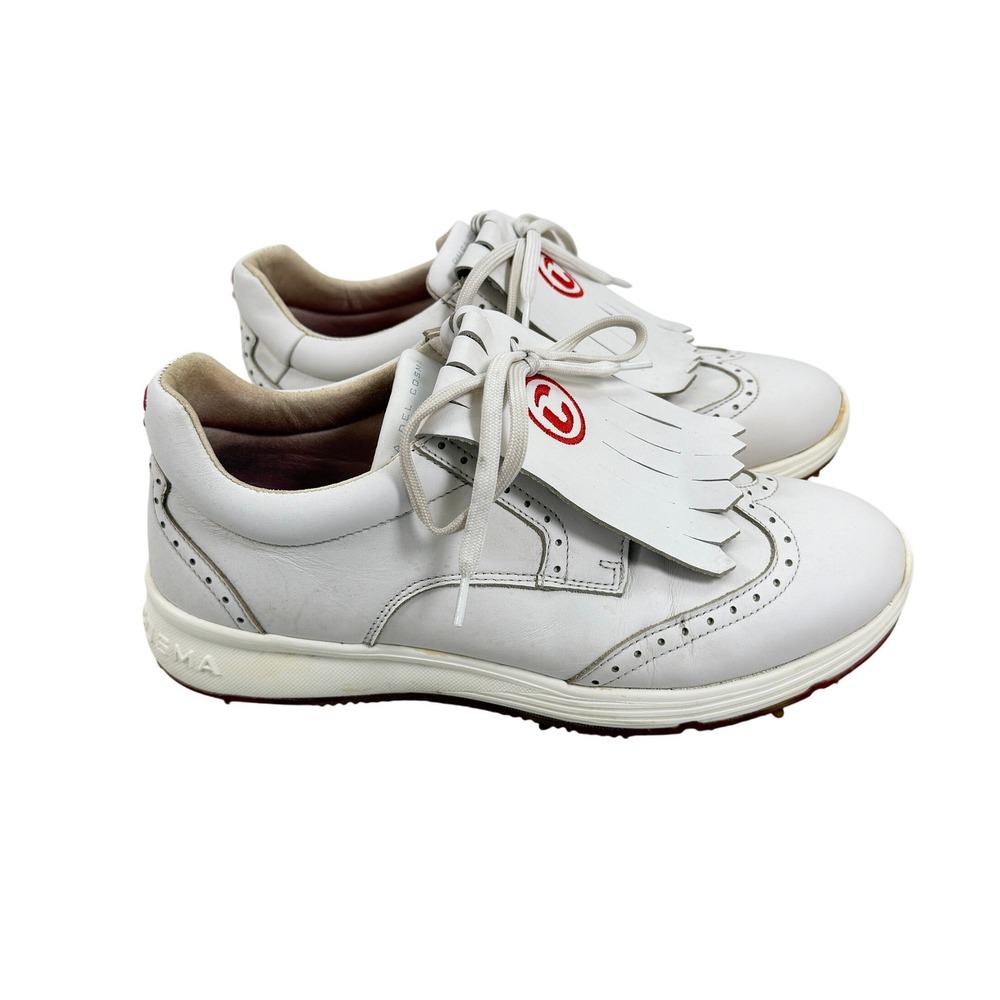 Duca‎ del Cosma Sabina White Leather Golf Shoes Women US 7 7.5 EU 38